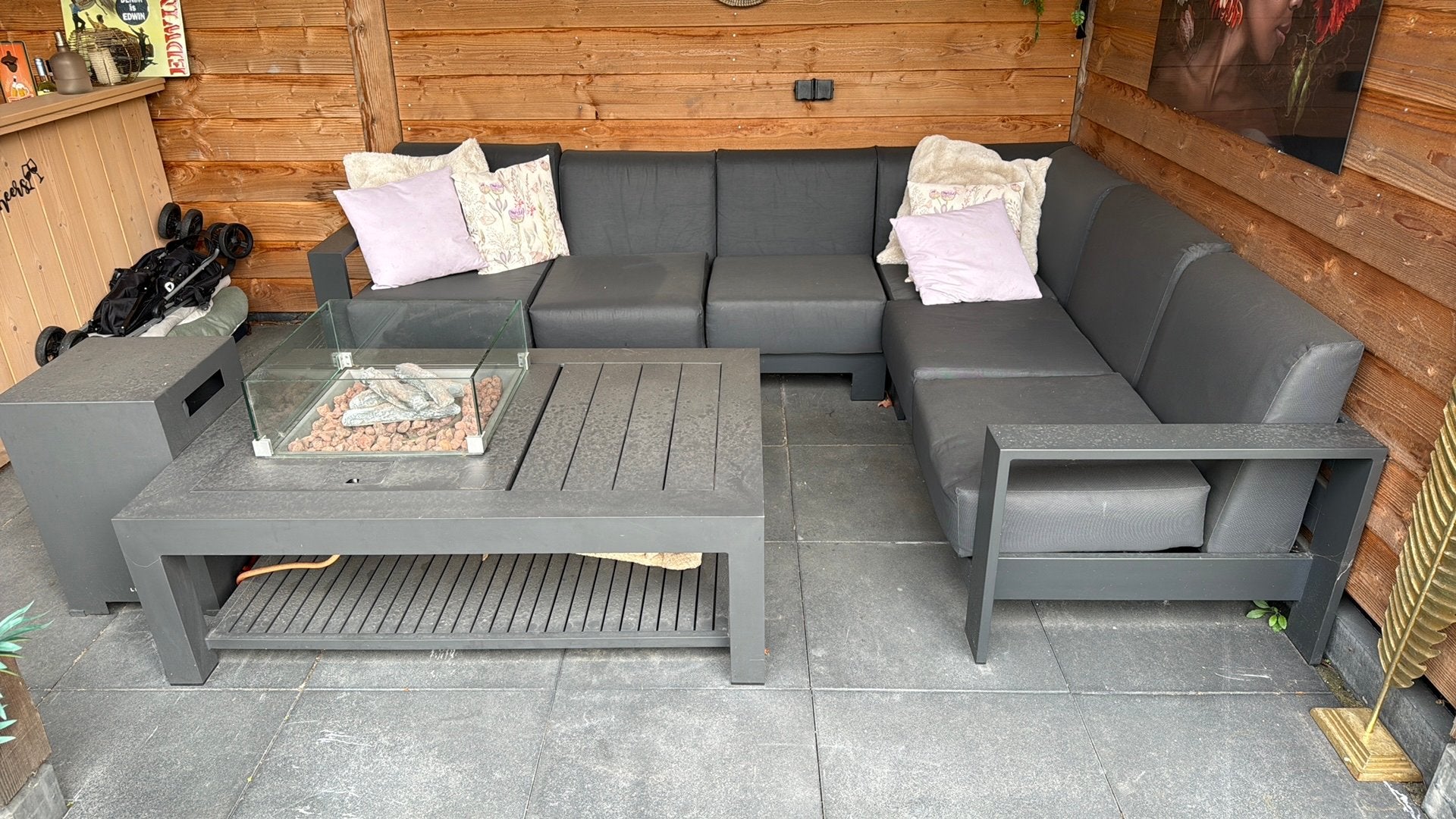Lounge set met hoes