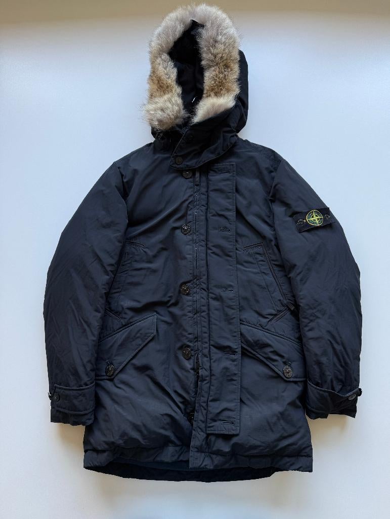 Stone Island Micro Reps Down Parka Jas M, Kleding | Heren, Jassen | Winter, Maat 48/50 (M), Zwart, Ophalen of Verzenden, Stone Island