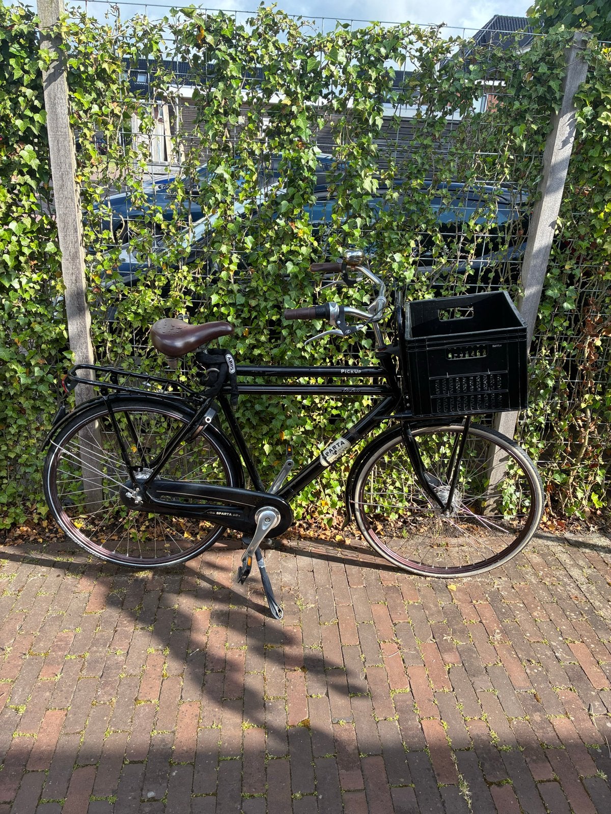 Sparta Pickup Herenfiets - Stevige Transportfiets met Krat, Ophalen, Sparta, Gebruikt, 57 tot 61 cm