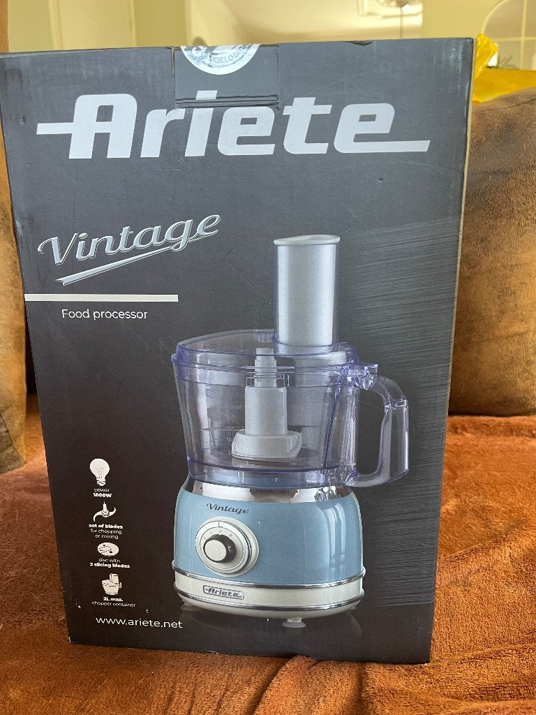 Splinternieuwe vintage food processor, 1 tot 2 liter, Ophalen of Verzenden, Nieuw, 3 snelheden of meer