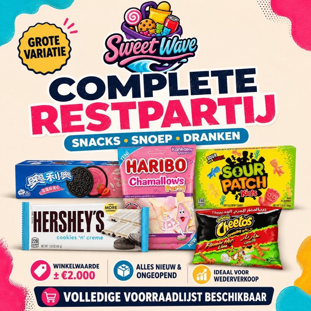 Complete Restpartij Snacks & Dranken – Winkelwaarde  €2.000, Diversen, Levensmiddelen, Ophalen of Verzenden