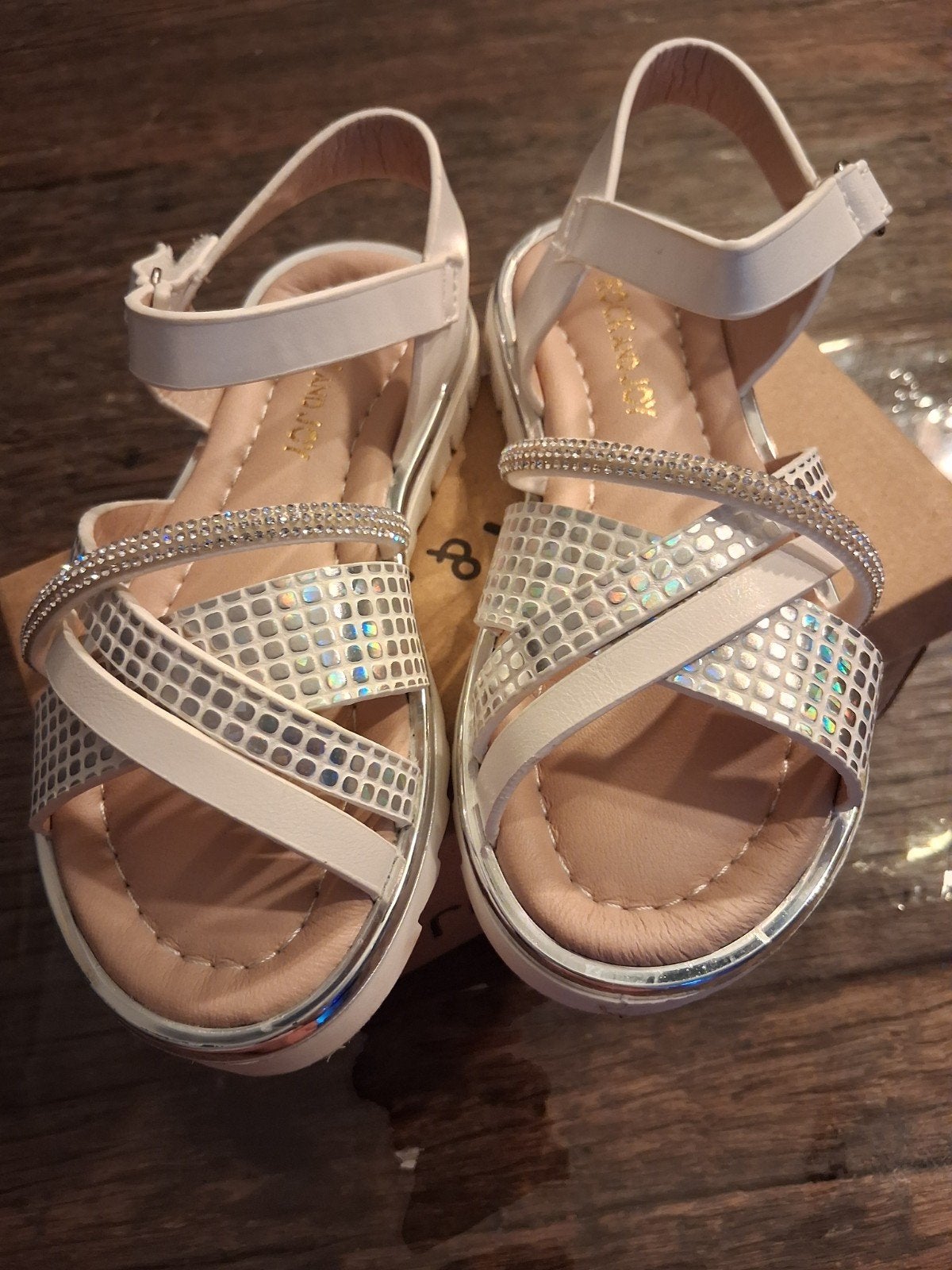 Nieuwe Rock&Joy sandalen maat 27 - Wit met glitter, Ophalen of Verzenden