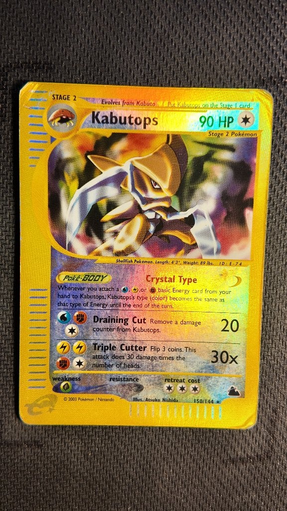 Kabutops 150 Skyridge | Pokemon kaart, Ophalen, Zo goed als nieuw, Losse kaart, Foil
