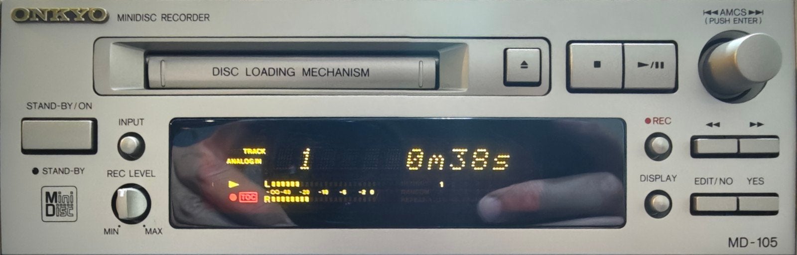Onkyo MD-105 minidisc player/recorder, Ophalen of Verzenden, Minidisc-recorder