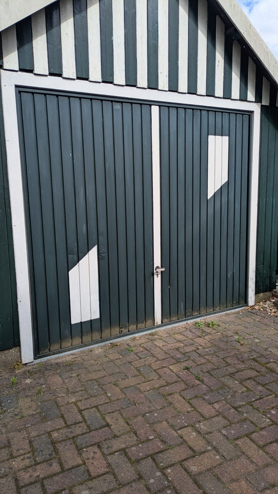 Garagedeur 236x206 cm automatische opener, Ophalen, Gebruikt, Garagedeur, 120 cm of meer