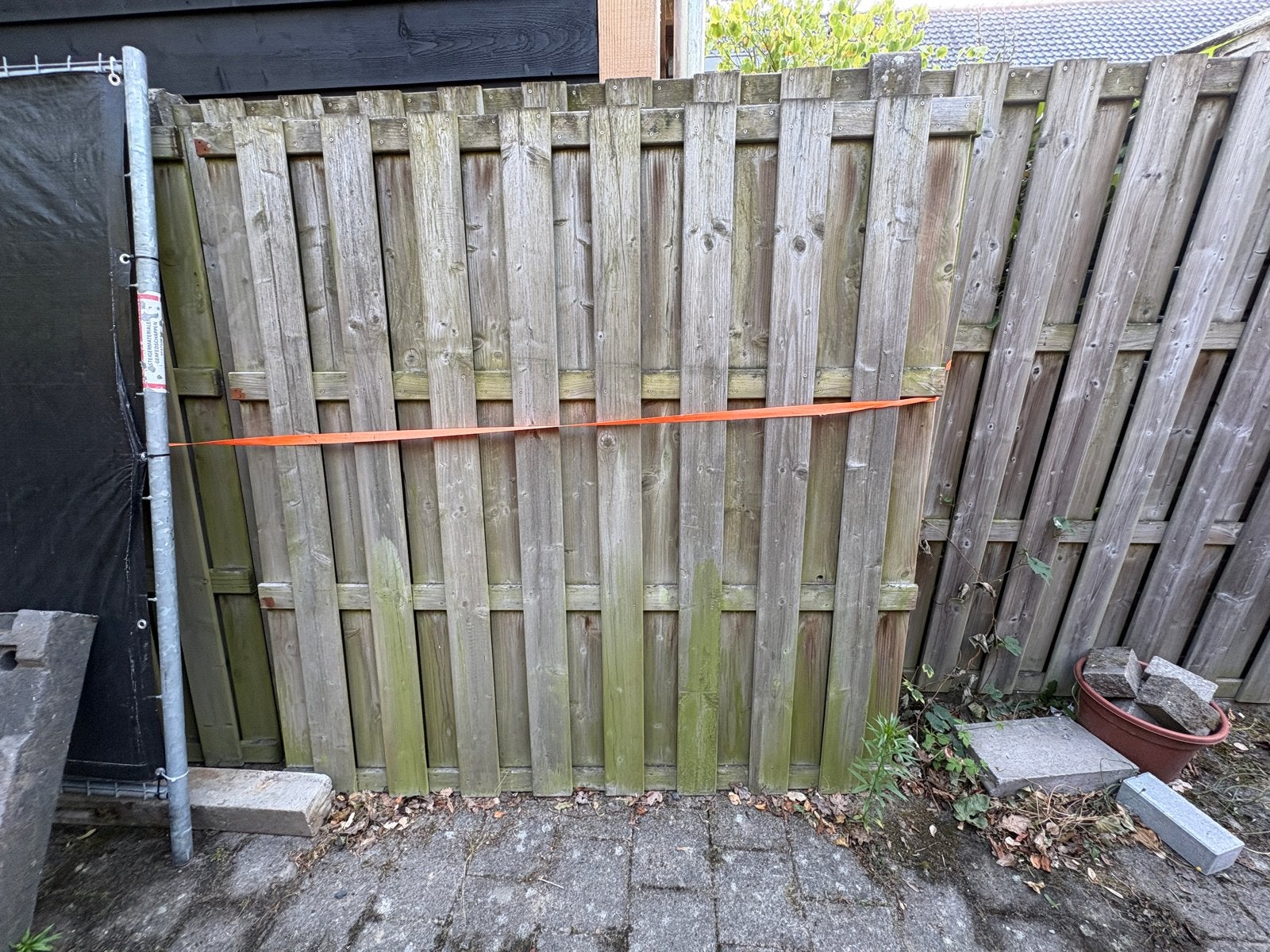 6x Schuttingdeel 180x180 - Gebruikt Houten Tuinscherm, Tuin en Terras, Schuttingen, Ophalen, Minder dan 3 meter, Hout, 1 tot 2 meter