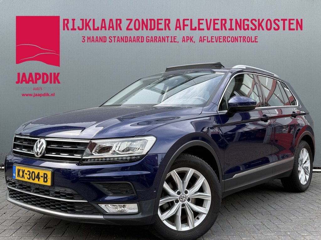 Volkswagen Tiguan BWJ 2016 1.4 TSI ACT 150 PK Highline AUTOM, Auto's, Volkswagen, Bedrijf, Te koop, Tiguan, 360° camera, ABS, Achteruitrijcamera
