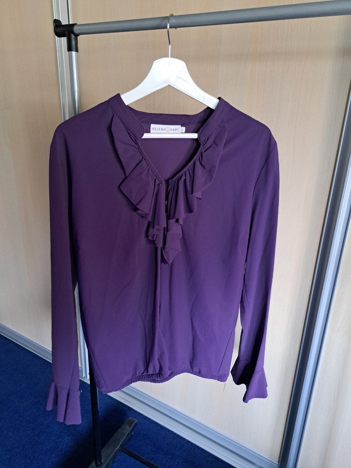 blouse  Helena hart maat l paars met roesels, Verzenden, Zo goed als nieuw, Paars