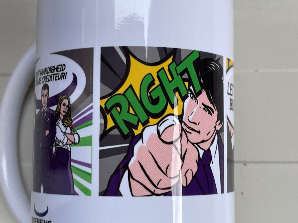 Mok firma Bierens, Zo goed als nieuw, Overige stijlen, Aardewerk, Mok