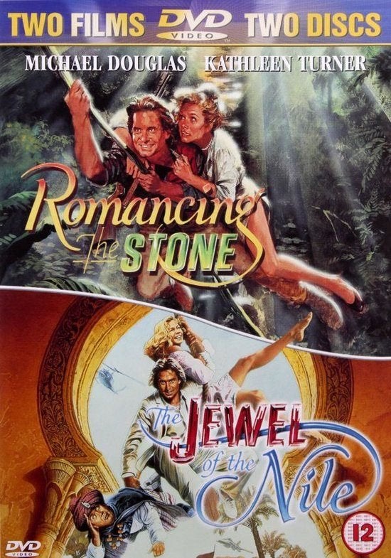 2X DVD romancing the stone / THE JEWEL OF THE NILE K TURNER, Alle leeftijden, Verzenden, Zo goed als nieuw, Actiekomedie