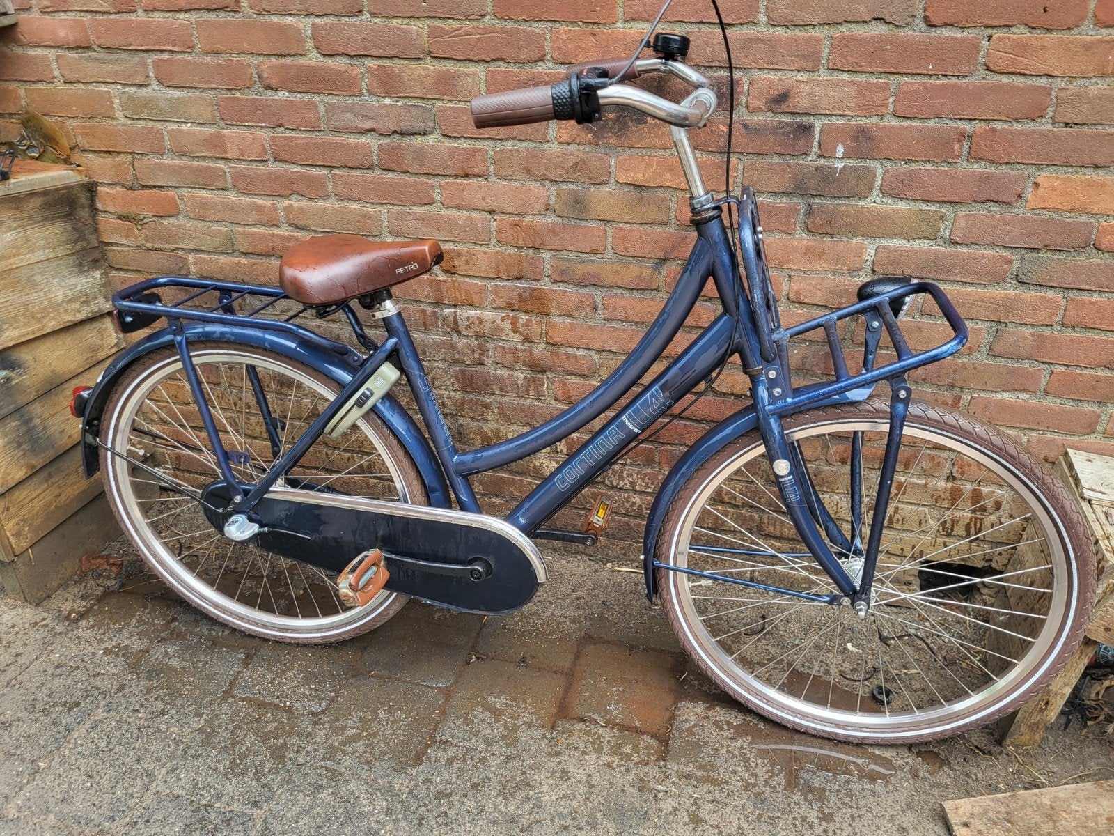 Stoere 26inch Cortina U4 meidentransporter Nexus3 v.a 9jr, Terugtraprem, Gebruikt, Cortina U4 transportfiets, Versnellingen