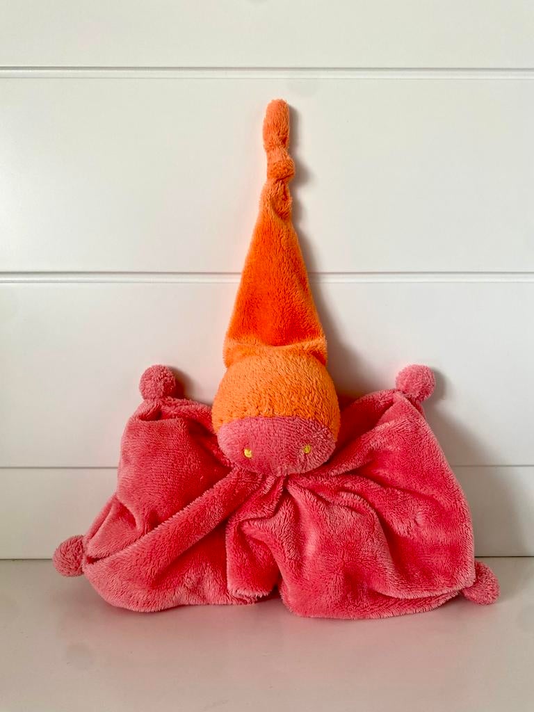 BF by difrax knuffeldoekje roze/oranje, Ophalen of Verzenden, Gebruikt, Overige typen