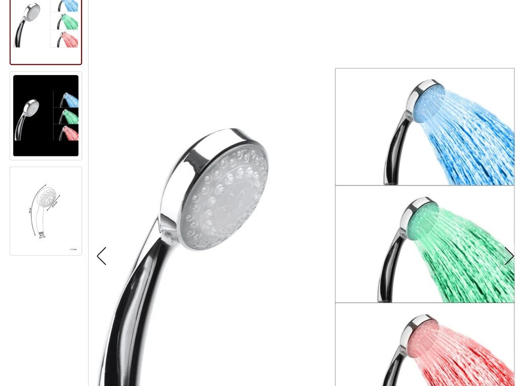Douchekop met led verlichting, Huis en Inrichting, Badkamer | Badkamermeubels, Overige typen, Nieuw, Minder dan 100 cm, 25 tot 50 cm
