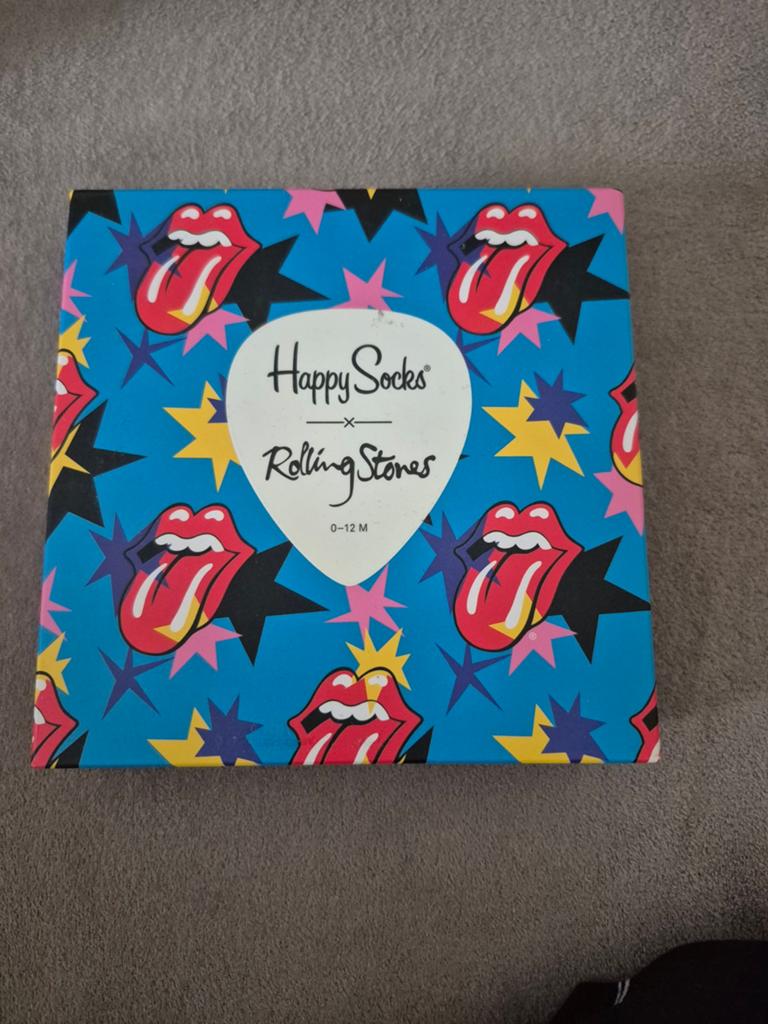 Rolling Stones Happy socks 0-12 mnd, Ophalen of Verzenden, Nieuw, Kleding