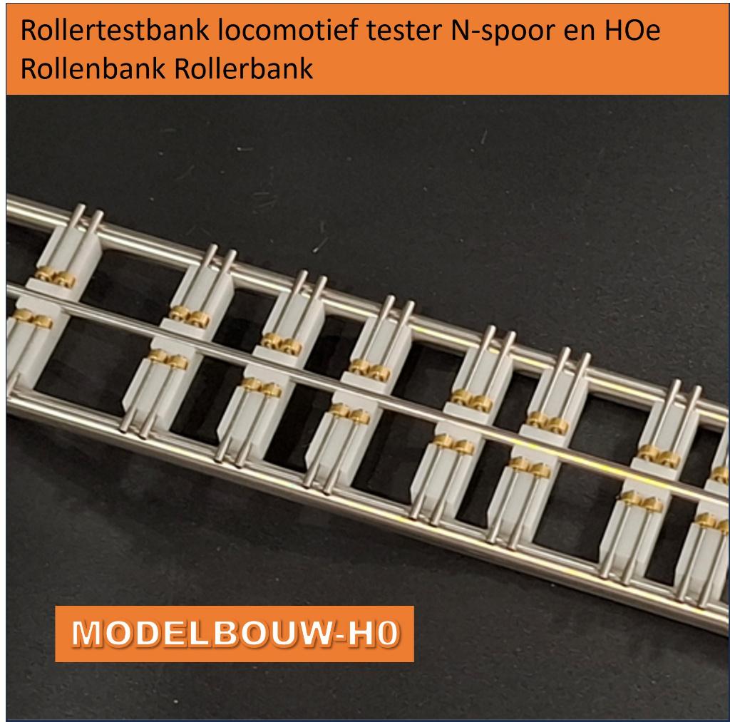 Rollertestbank locomotief Rollenbank Rollerbank N-spoor, Gelijkstroom of Wisselstroom, Nieuw, Rails, Analoog