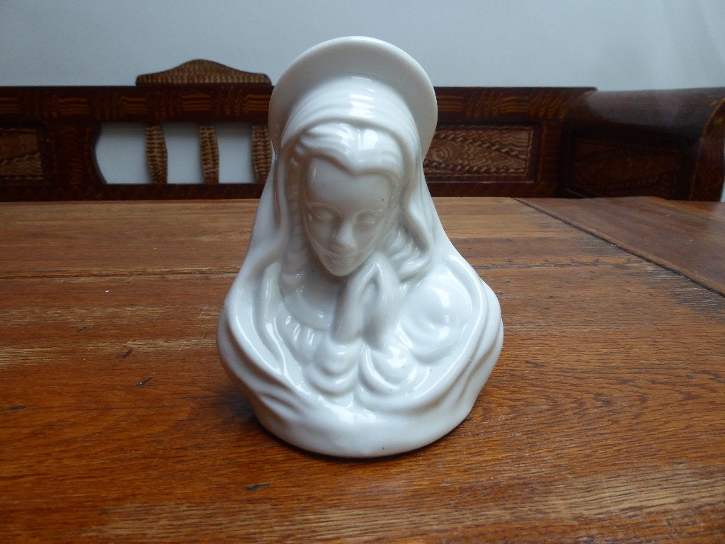 Porseleinen Maria beeldje – buste, Antiek en Kunst, Antiek | Religie, Ophalen of Verzenden
