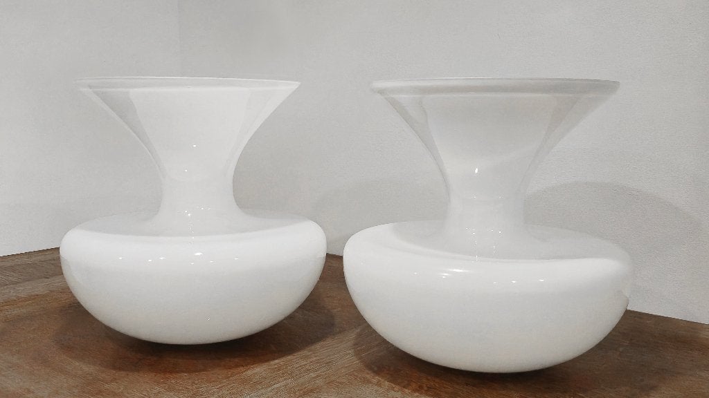 Set GROTE Italian Opaline vazen | Vintage Spage Age Diabolo, Ophalen