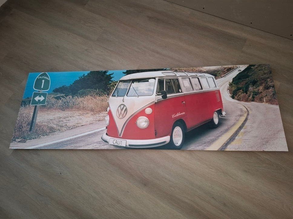 schilderij foto op hout van VW transporter 155 x52, Ophalen, Zo goed als nieuw, Auto's