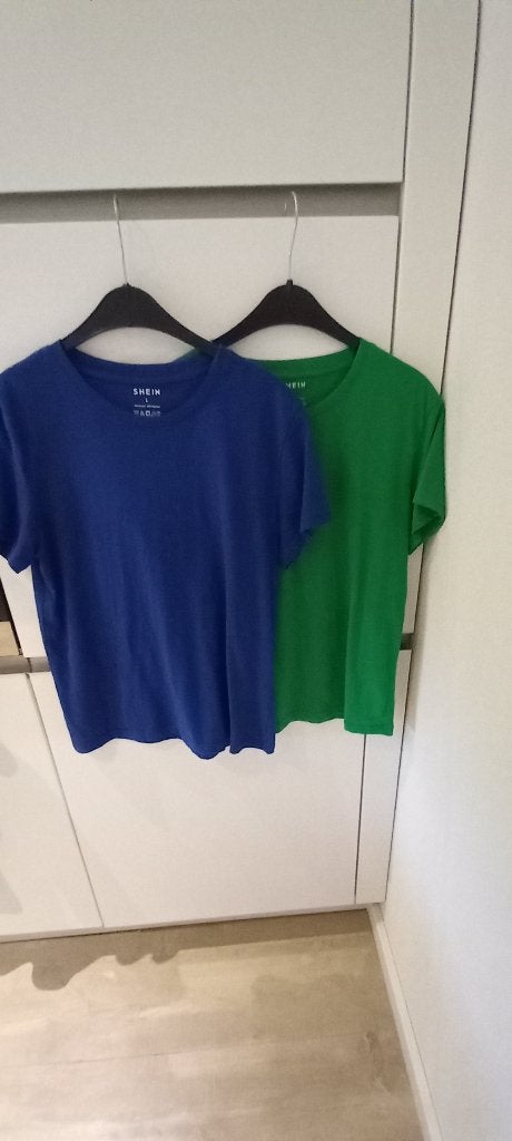 Shein dames shirts maat L., Blauw, Ophalen of Verzenden, Korte mouw, Gedragen