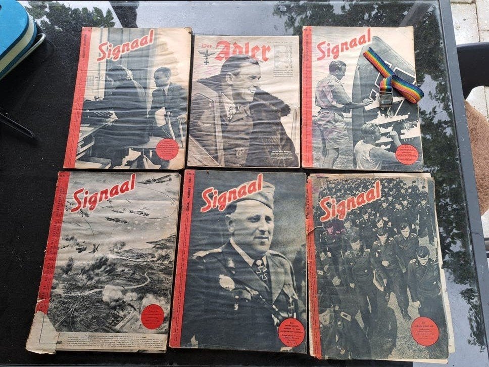 Signaal en Der Adler tijdschriften WO2, Boeken, Ophalen of Verzenden, Tweede Wereldoorlog, Gelezen, Algemeen