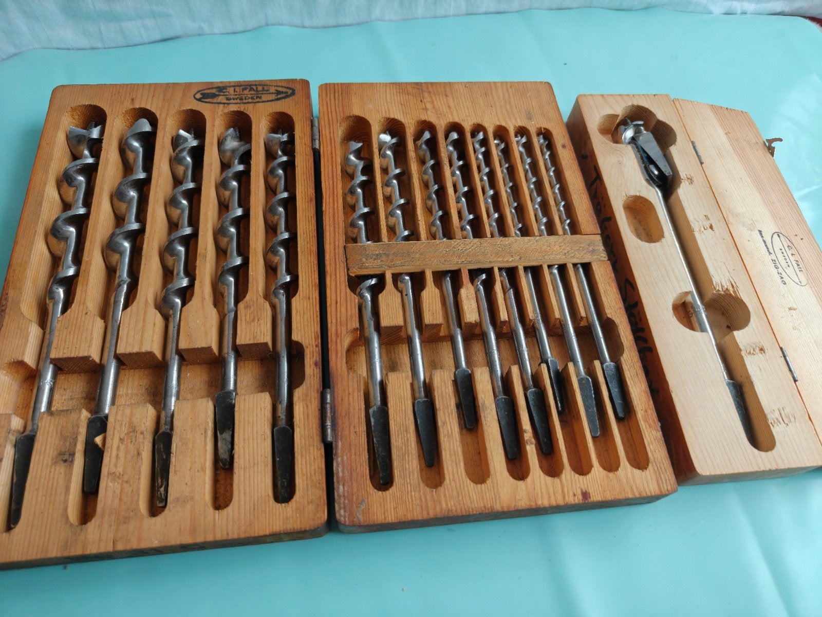 Vintage C.I. Fall Houtboren Set met Verstelbare Boor, Ophalen of Verzenden