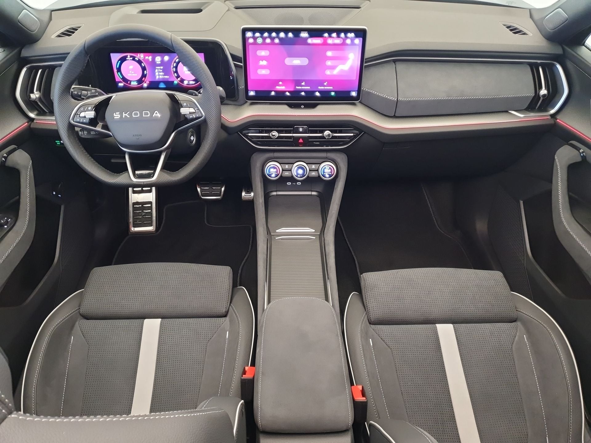 Skoda Kodiaq 1.5 TSI PHEV DSG/AUT 204pk Sportline Business W, Auto's, Zwart, 4 cilinders, Alcantara, Zwart