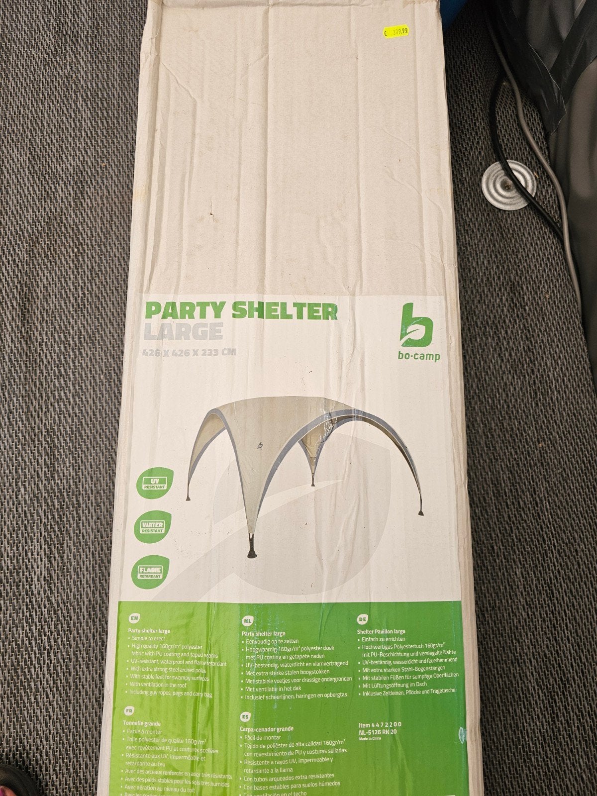 Party Shelter merk Bo-camp, Tuin en Terras, Partytenten, Ophalen, Opvouwbaar, Partytent, Nieuw