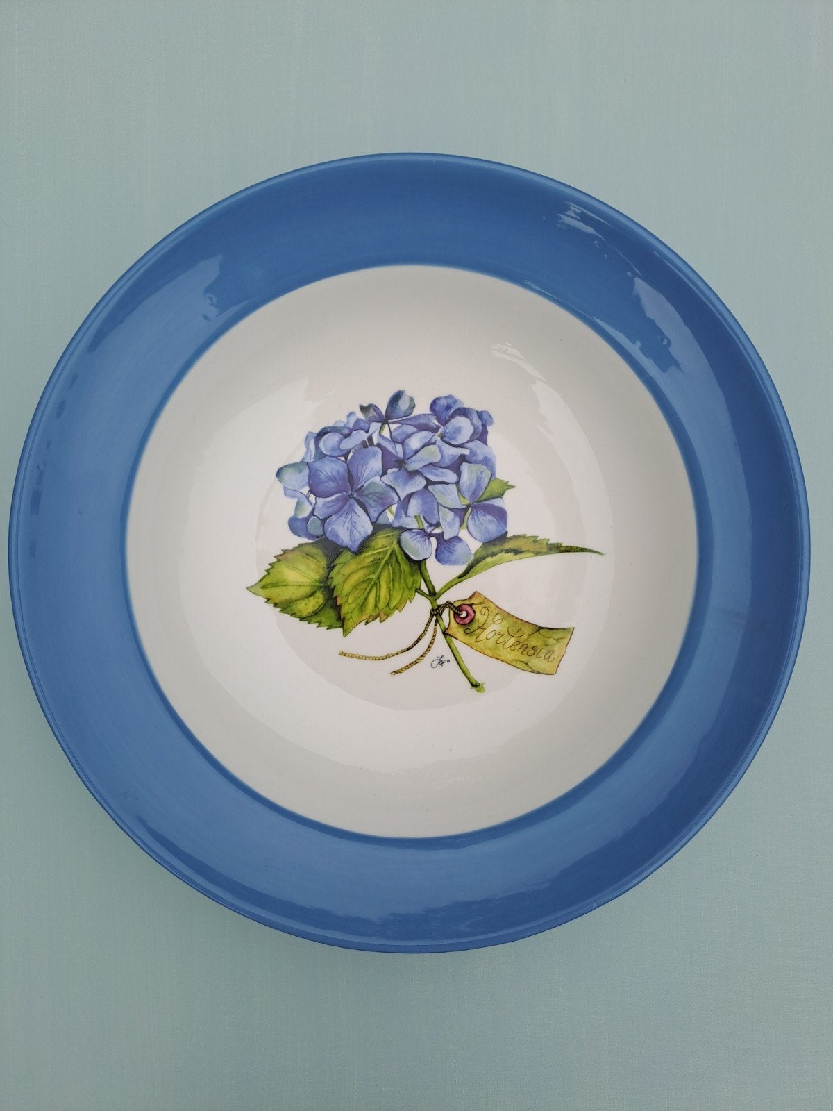 XL ronde serveerschaal, Hortensia van Jet by ter Steege, Ophalen of Verzenden, Aardewerk, Overige stijlen, Schaal of Schalen