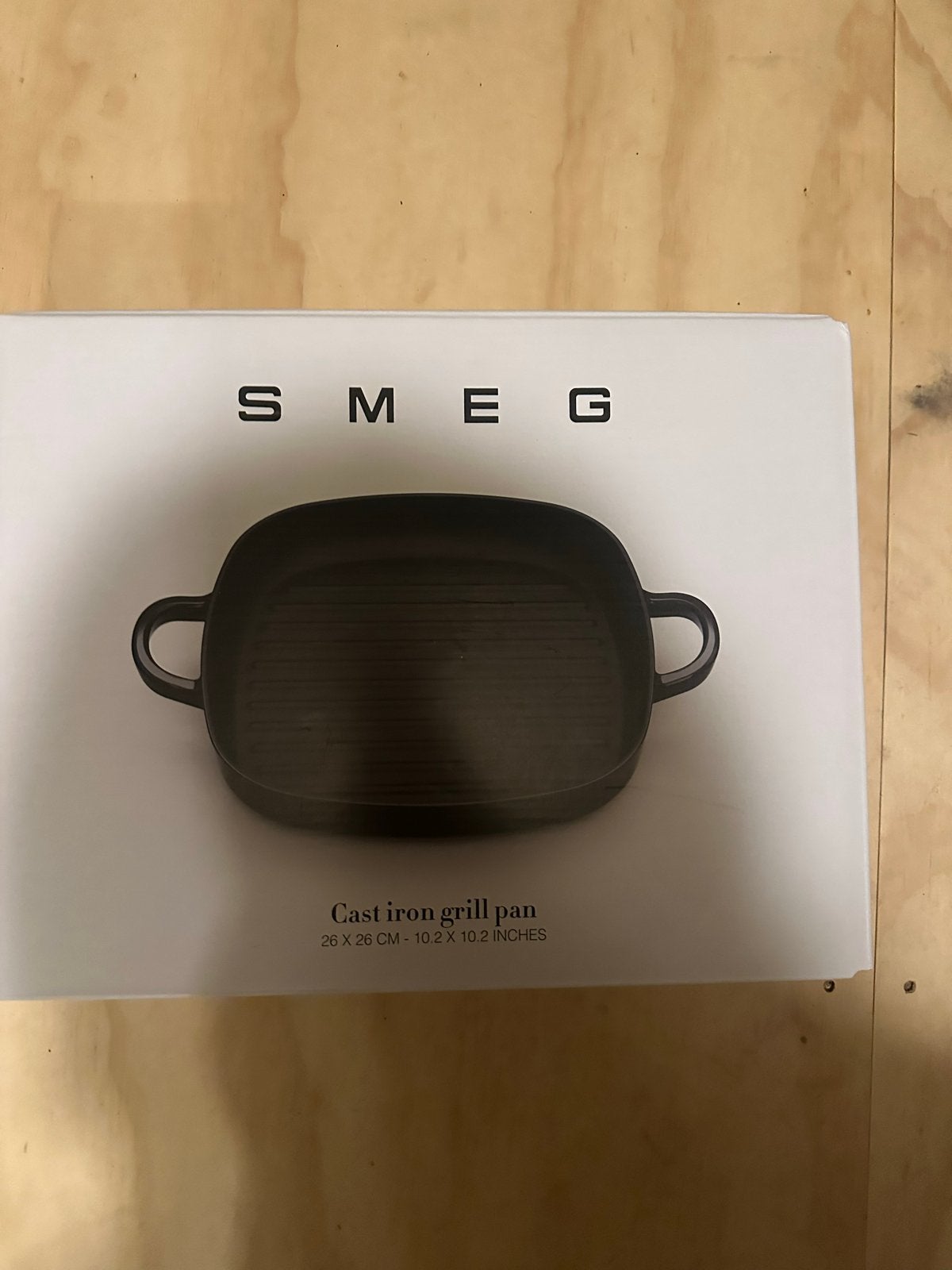 Smeg Gietijzeren Grillpan - Nieuw in Doos, Huis en Inrichting, Ophalen of Verzenden, Braadpan, Gietijzer, Met handvatten