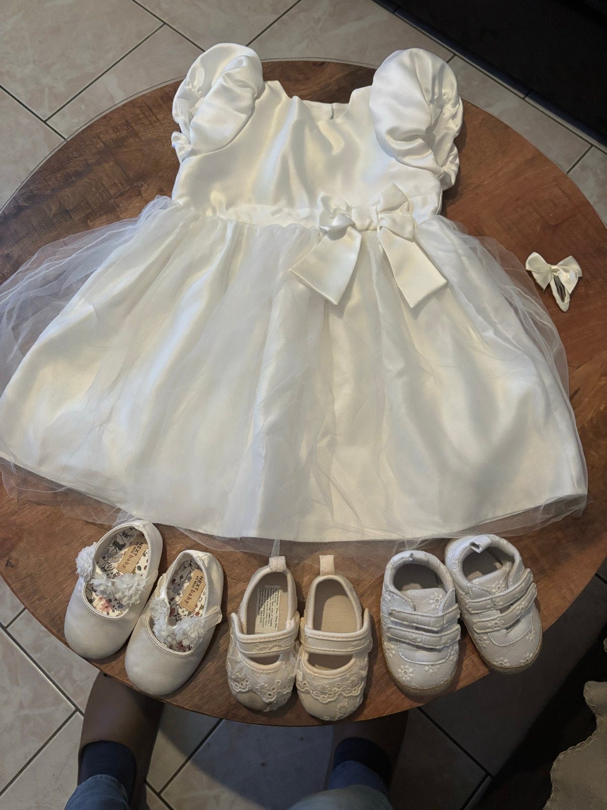 Lipsy London Doopjurk/Feestjurk met schoentjes 12-18 maanden, Ophalen of Verzenden, Zo goed als nieuw, Meisje