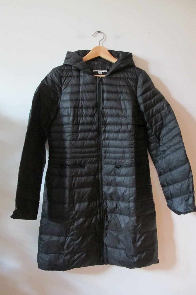 Black lightweight puffer jacket, Ophalen of Verzenden, Gedragen, Maat 38/40 (M), Zwart