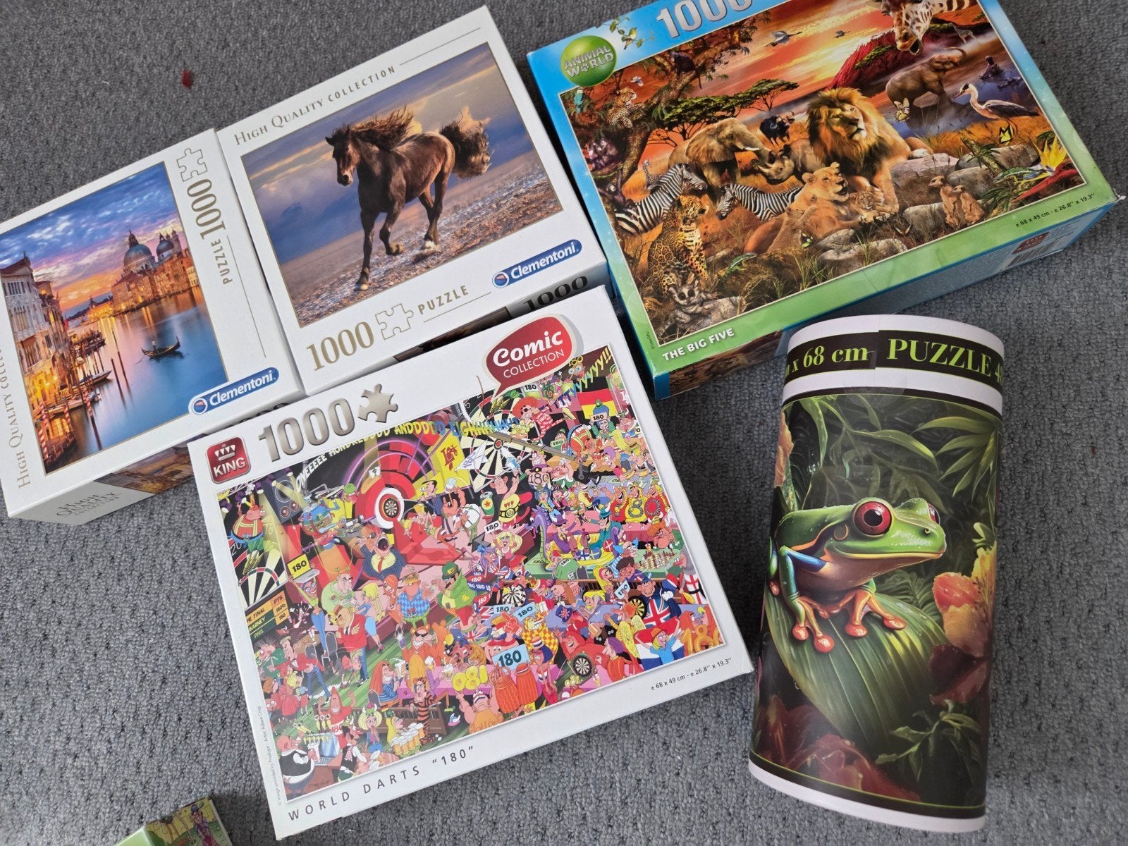 5 legpuzzels igst 1000 stukjes, Ophalen of Verzenden, 500 t/m 1500 stukjes, Zo goed als nieuw