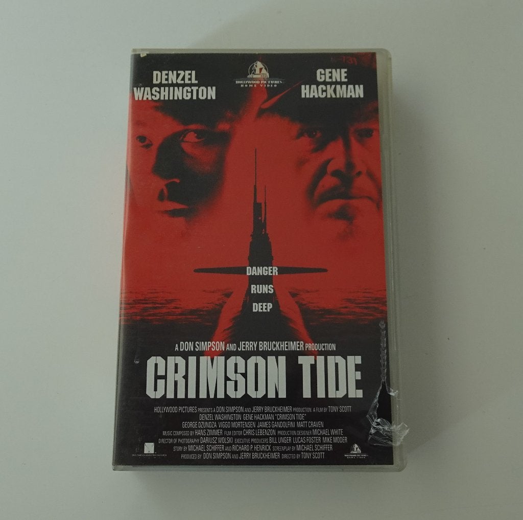 Crimson Tide - Film op VHS uit 1995, Cd's en Dvd's, VHS | Film, Alle leeftijden, Ophalen, Zo goed als nieuw