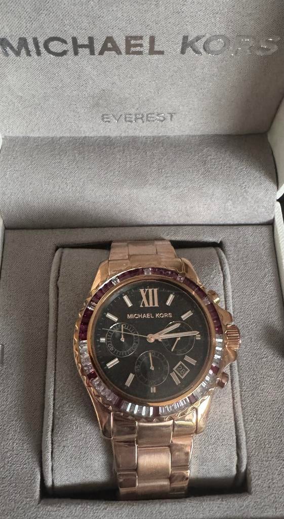 Michael Kors horloge, Staal, Polshorloge, Zo goed als nieuw, Met strass