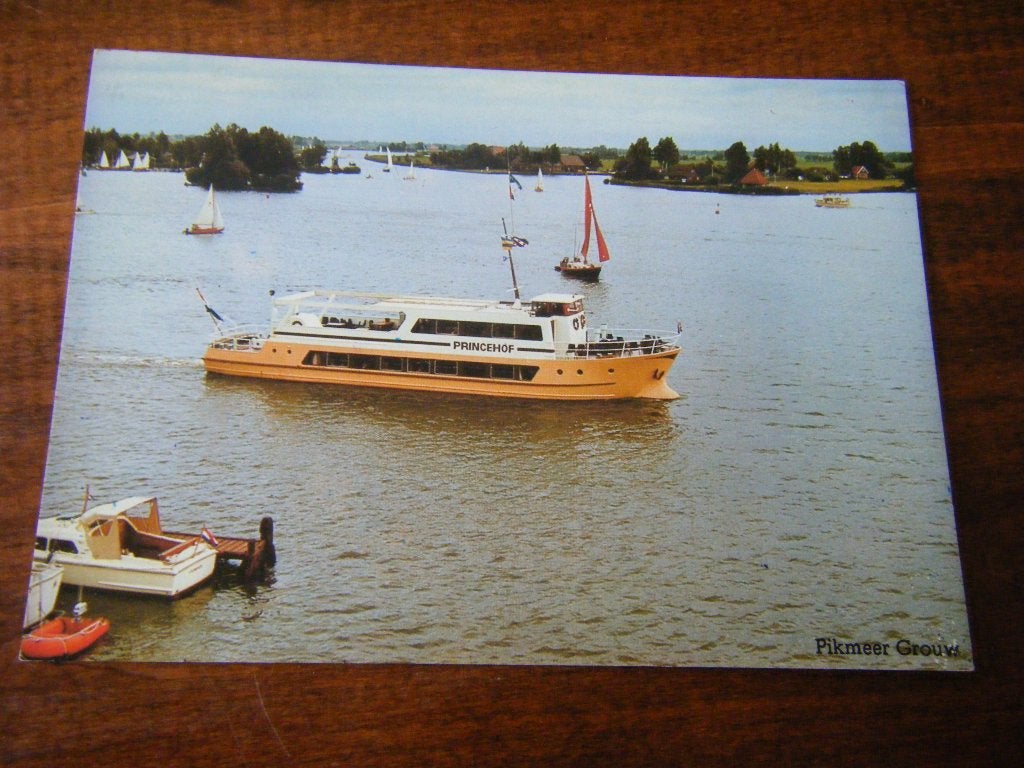 Y41 - Grouw - Pikmeer - Rondvaartboot Princehof - Mooi/Oud, Ophalen of Verzenden, 1960 tot 1980, Friesland