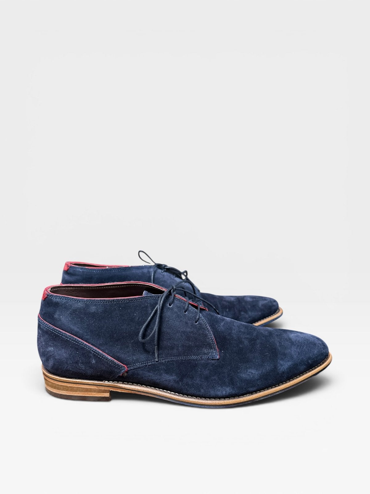 Floris van Bommel suède veterschoenen - Maat 47, Ophalen of Verzenden, Zo goed als nieuw, Blauw, Veterschoenen