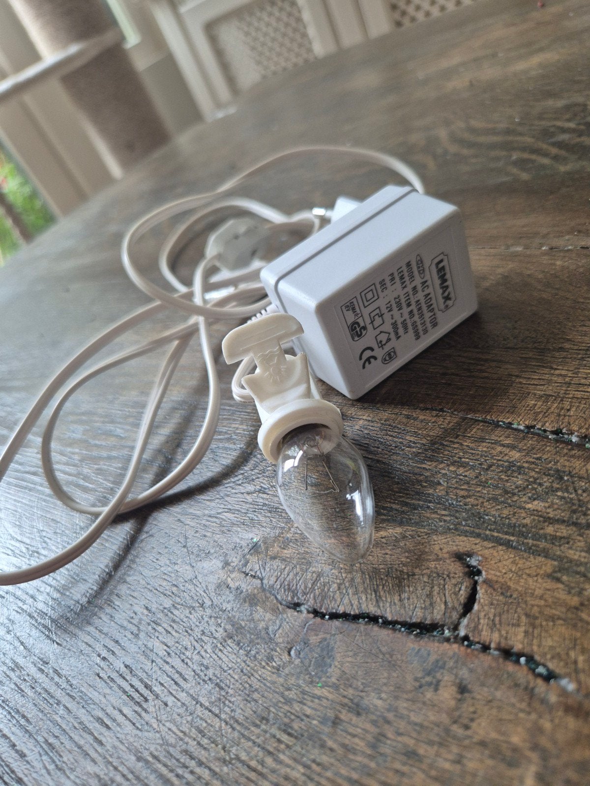 Lemax AC-adapter met lamphouder, Ophalen, Gebruikt
