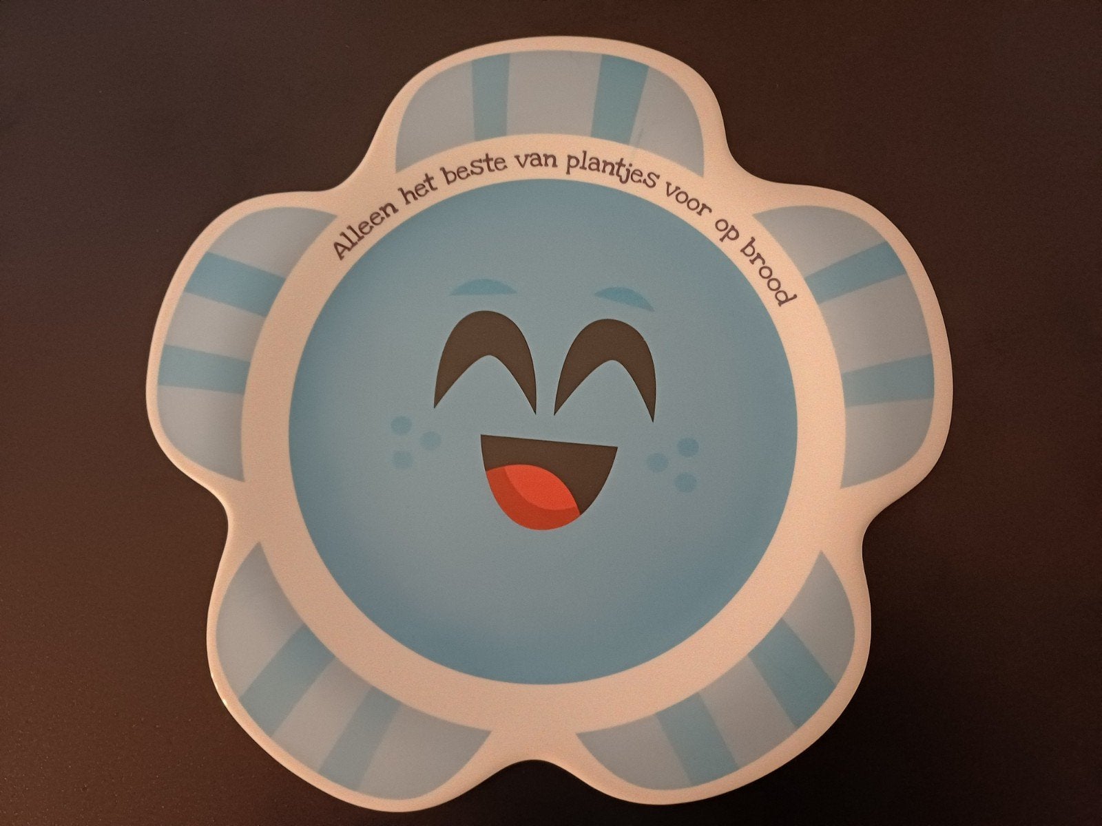 Blue Band kinderbordje - 'Alleen het beste van plantjes', Ophalen of Verzenden, Nieuw, Kunststof, Bord(en)