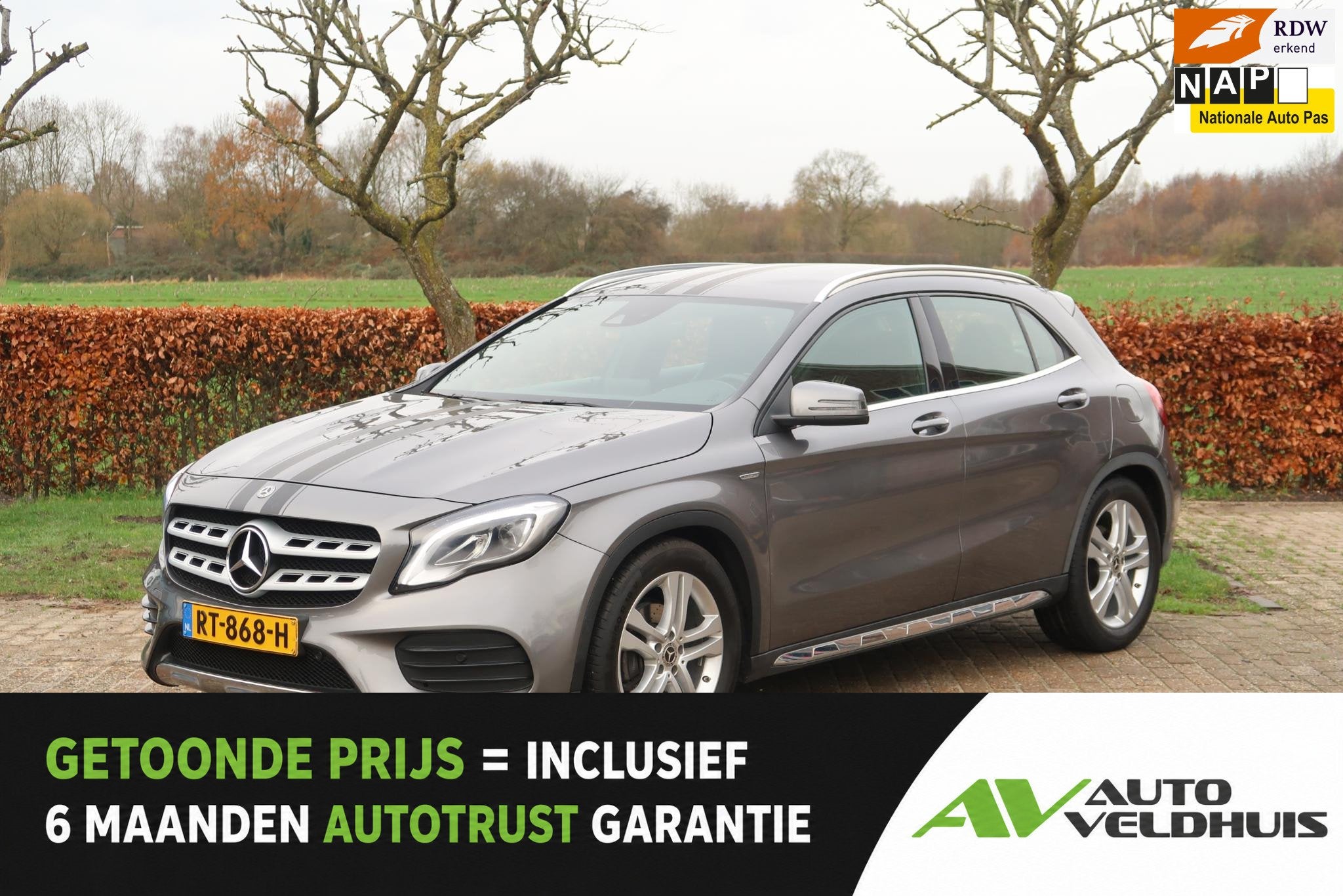 Mercedes-Benz GLA-klasse 180, Auto's, Gebruikt, 4 cilinders, Leder en Stof, 122 pk