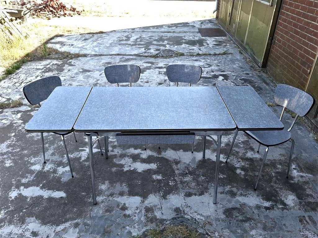 Formica keuken eethoek '60s ( Retro/Vintage/Design ), Huis en Inrichting, Ophalen, Gebruikt, Vintage, 50 tot 100 cm