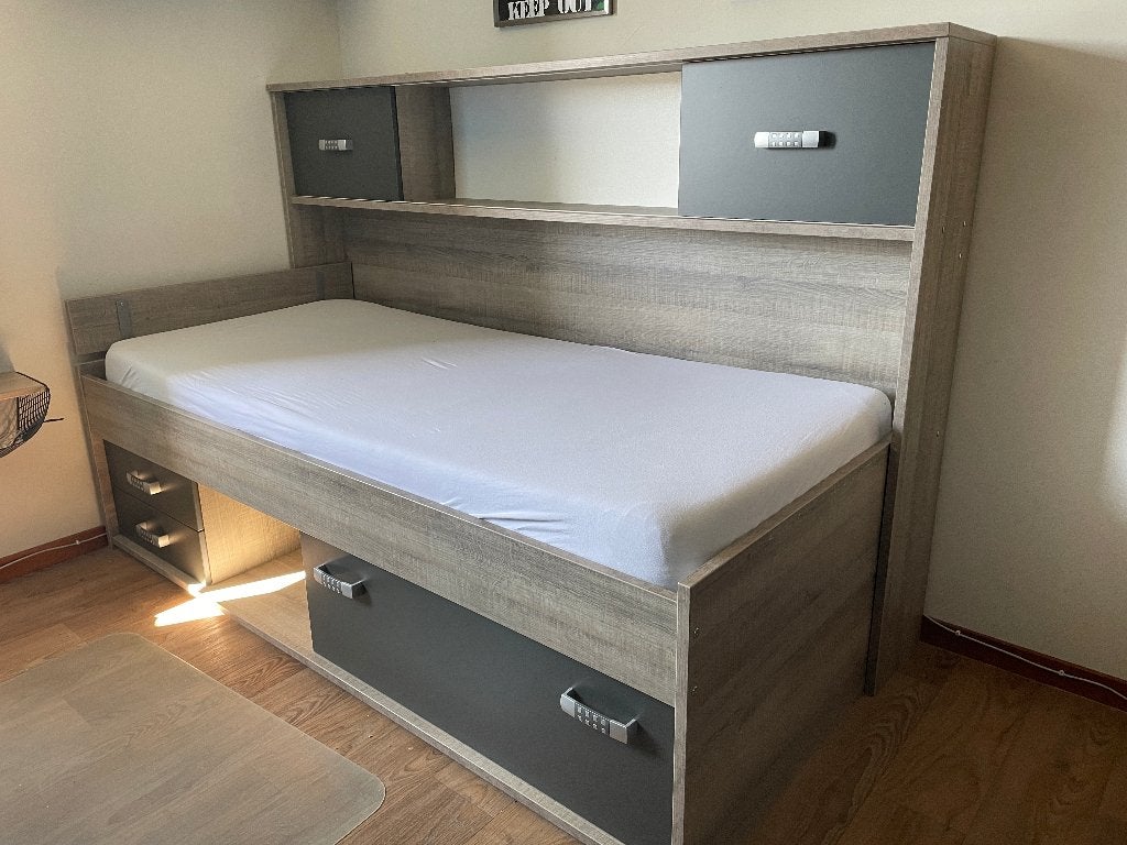 bed, Ophalen, 85 tot 100 cm, Gebruikt, Lattenbodem