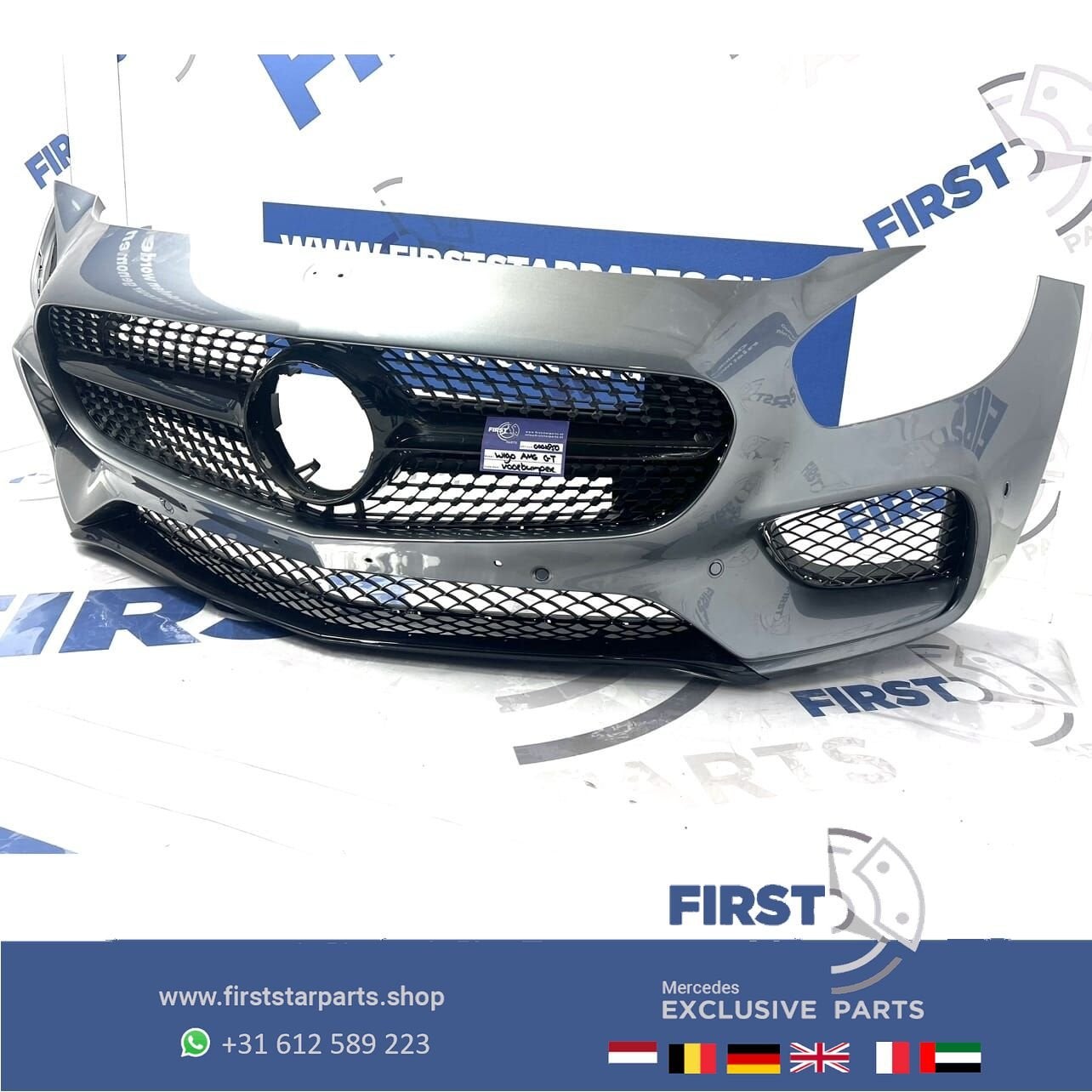 W190 AMG GT BUMPER COMPLEET Mercedes GT GTC GTS AMG VOORBUMP, Gebruikt, -, Voor, Ophalen of Verzenden