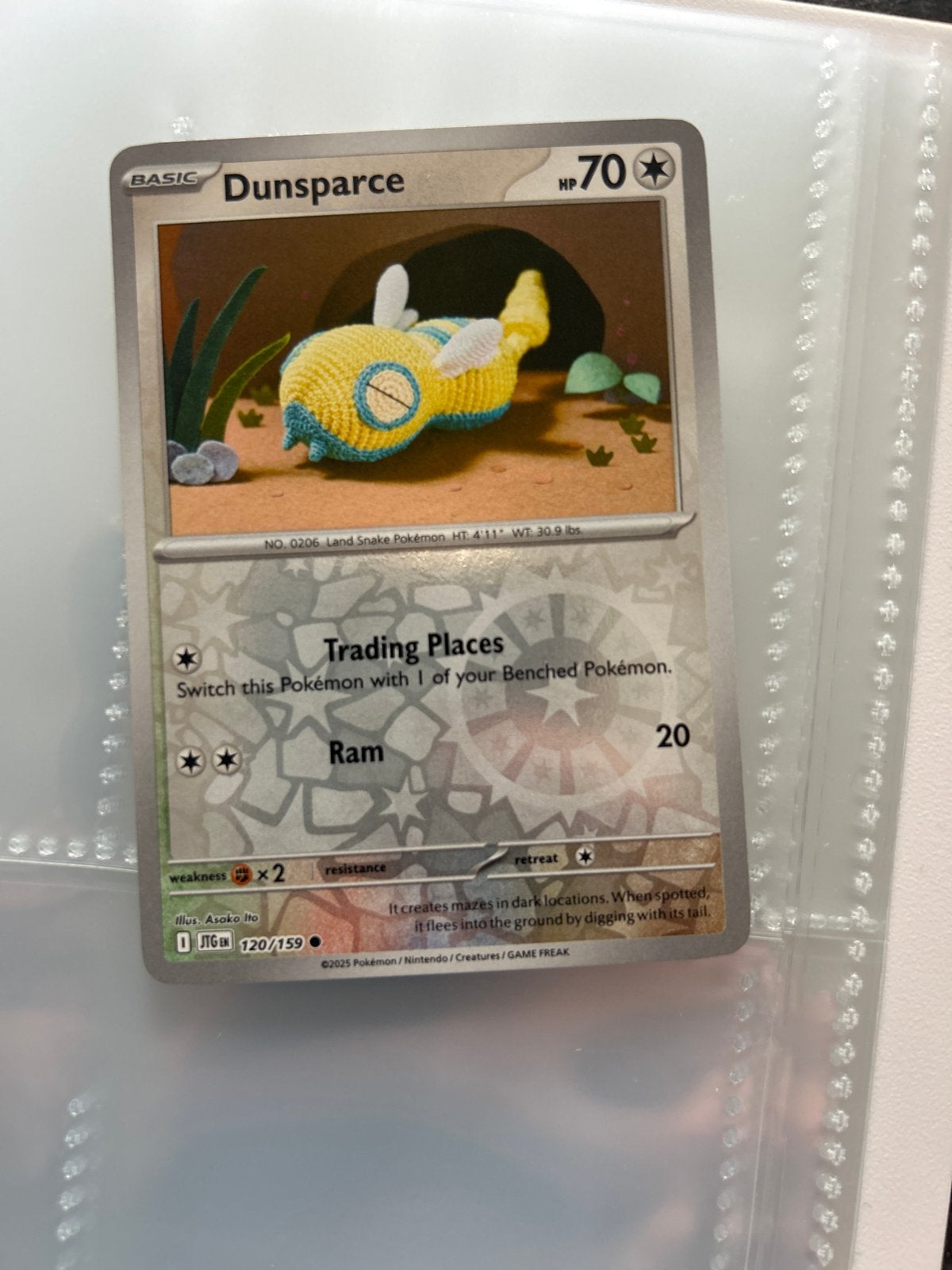 Dunsparce Pokémon kaart - Nieuwstaat, Ophalen of Verzenden, Nieuw, Losse kaart