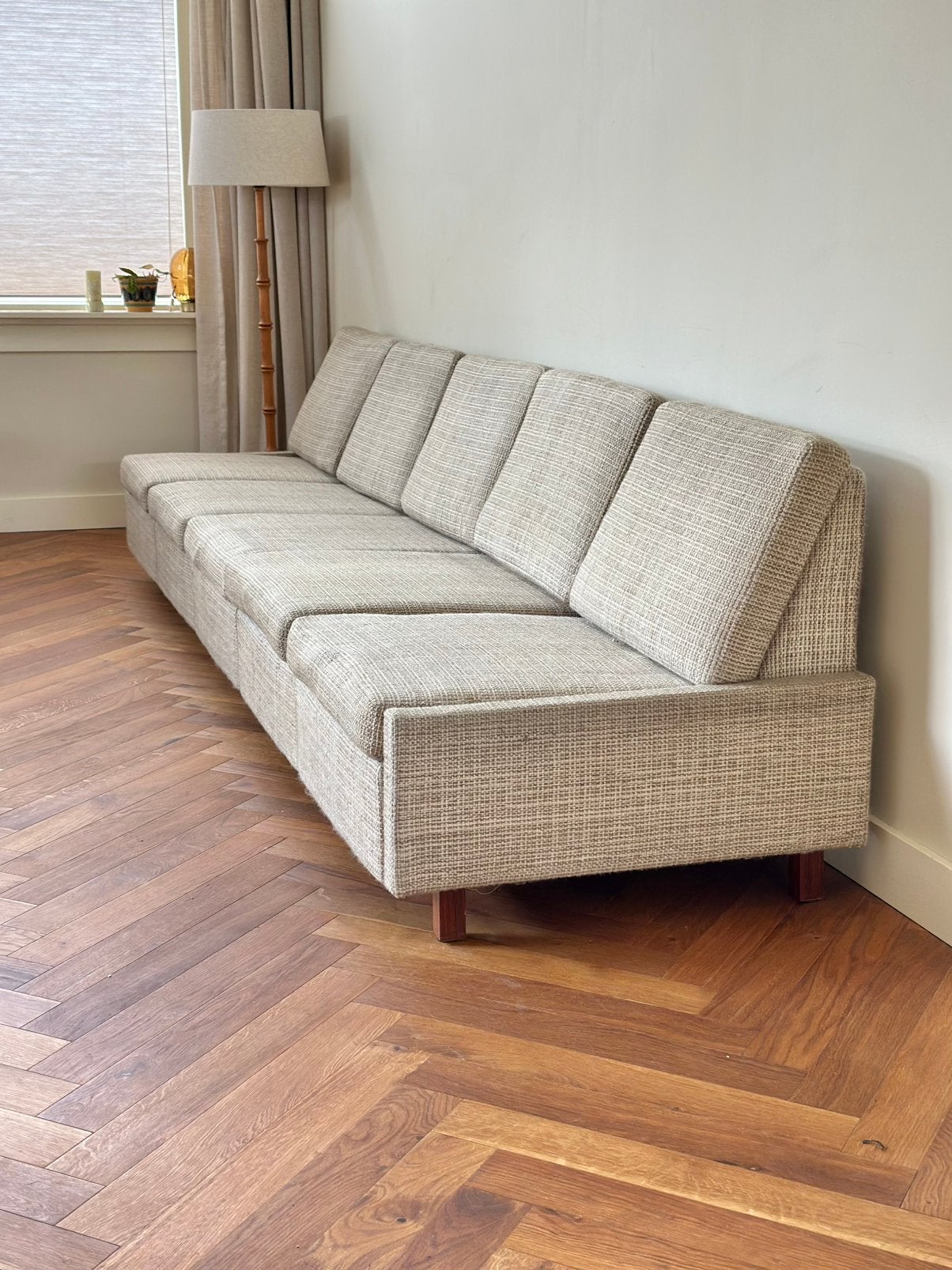 Vintage design bankstel modulair jaren 50/60/70, Ophalen, Gebruikt, Vintage, 300 cm of meer