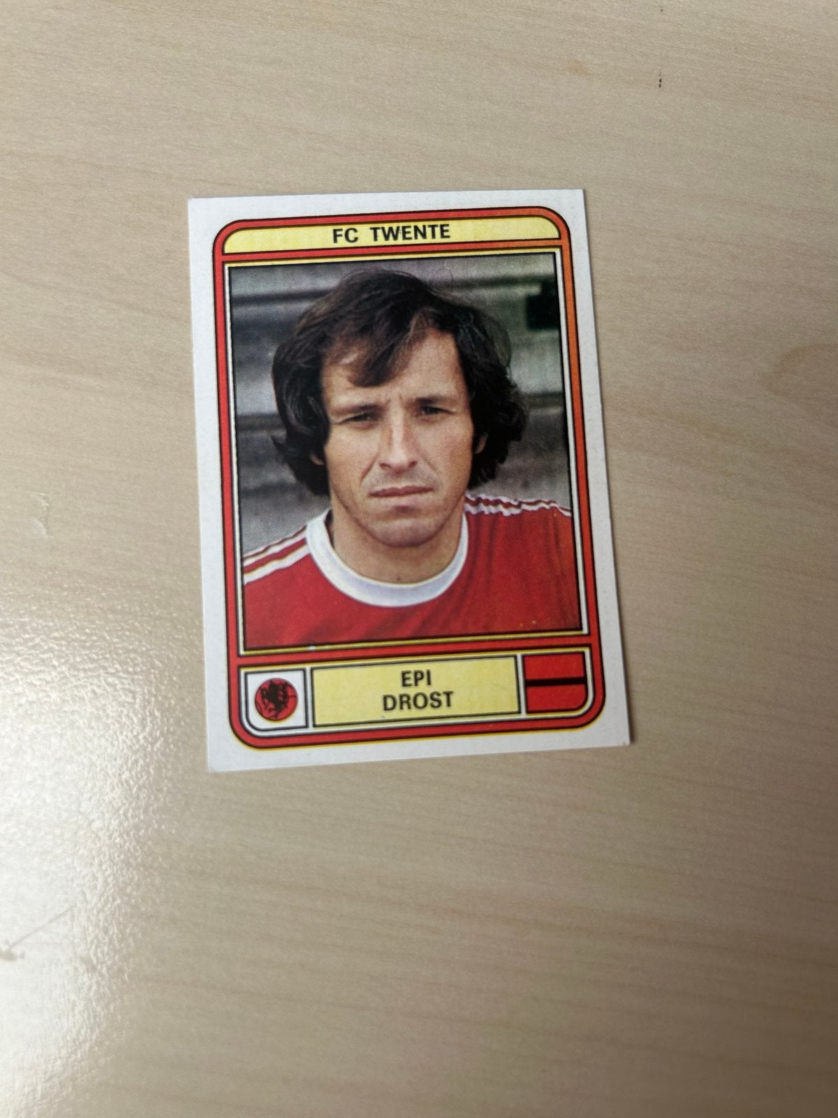 Panini Voetbal 80 - Epi Drost FC Twente #257, Ophalen of Verzenden, Zo goed als nieuw, Sticker