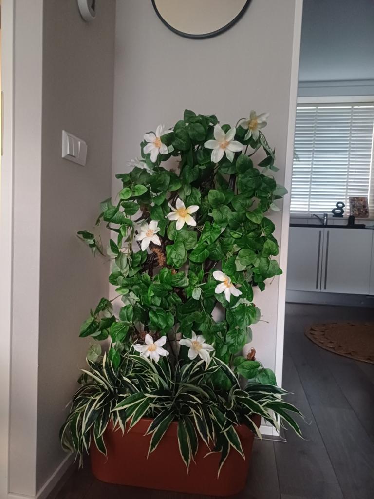 Kunst Clematis heg 110 cm hoog - Decoratieve klimplant, Ophalen of Verzenden, Nieuw