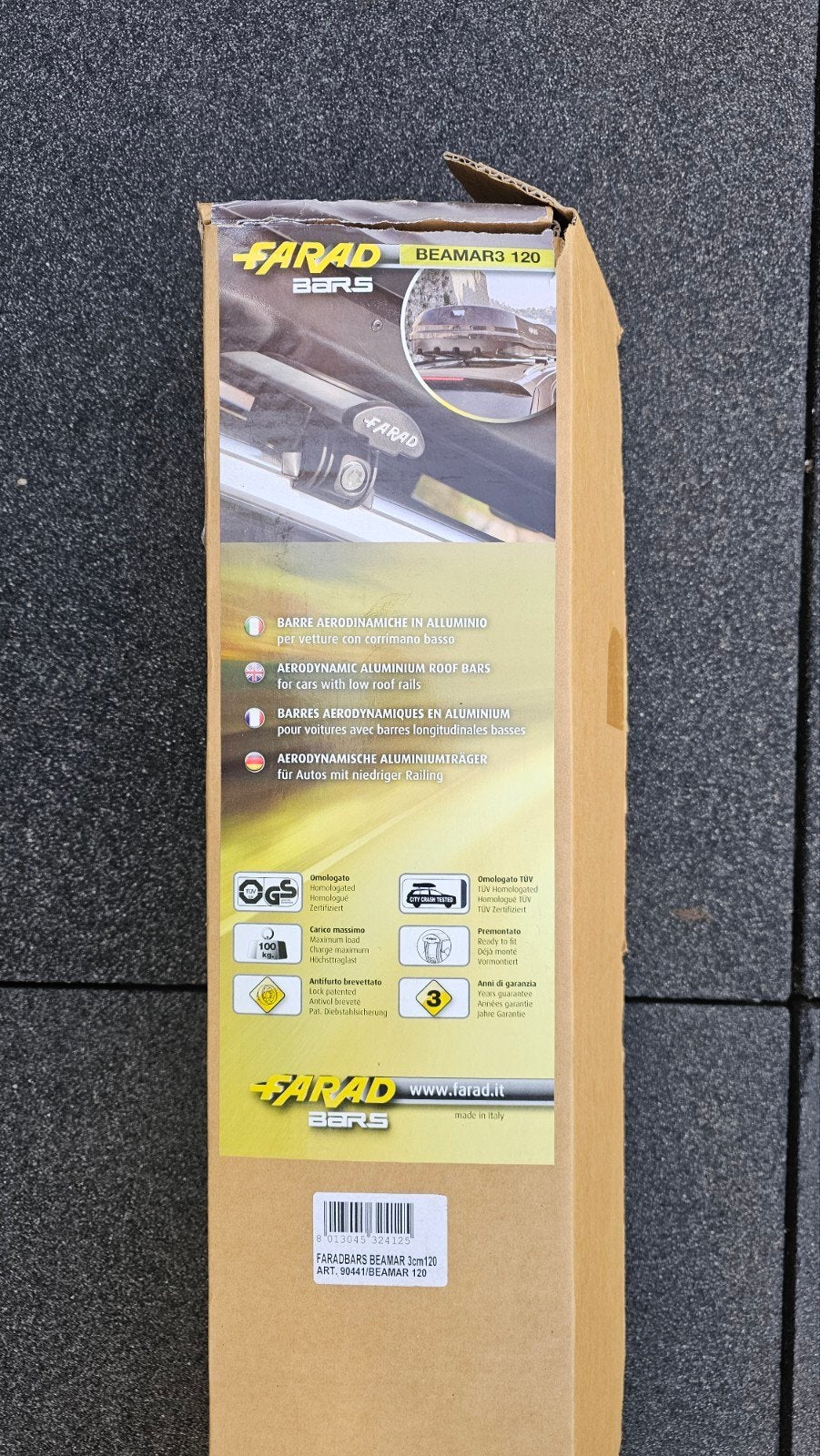 Farad Beamar 3, 120 cm dakdragers (voor gesloten rails), Ophalen, Minder dan 5 meter