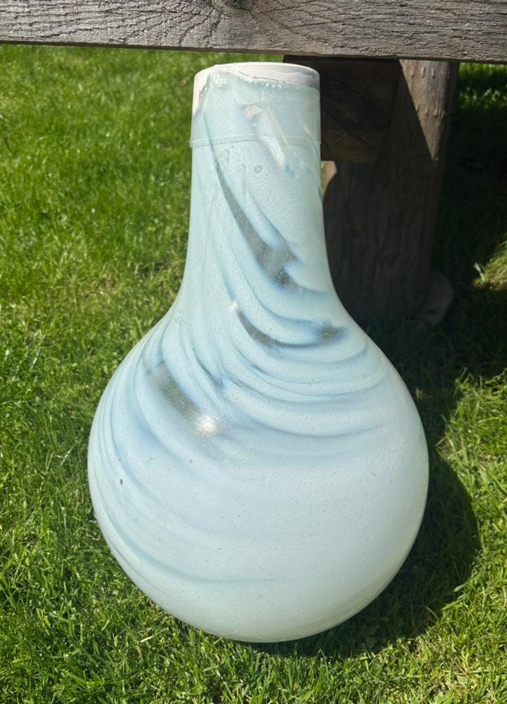 Glaskunst object, lichtblauw, Ophalen