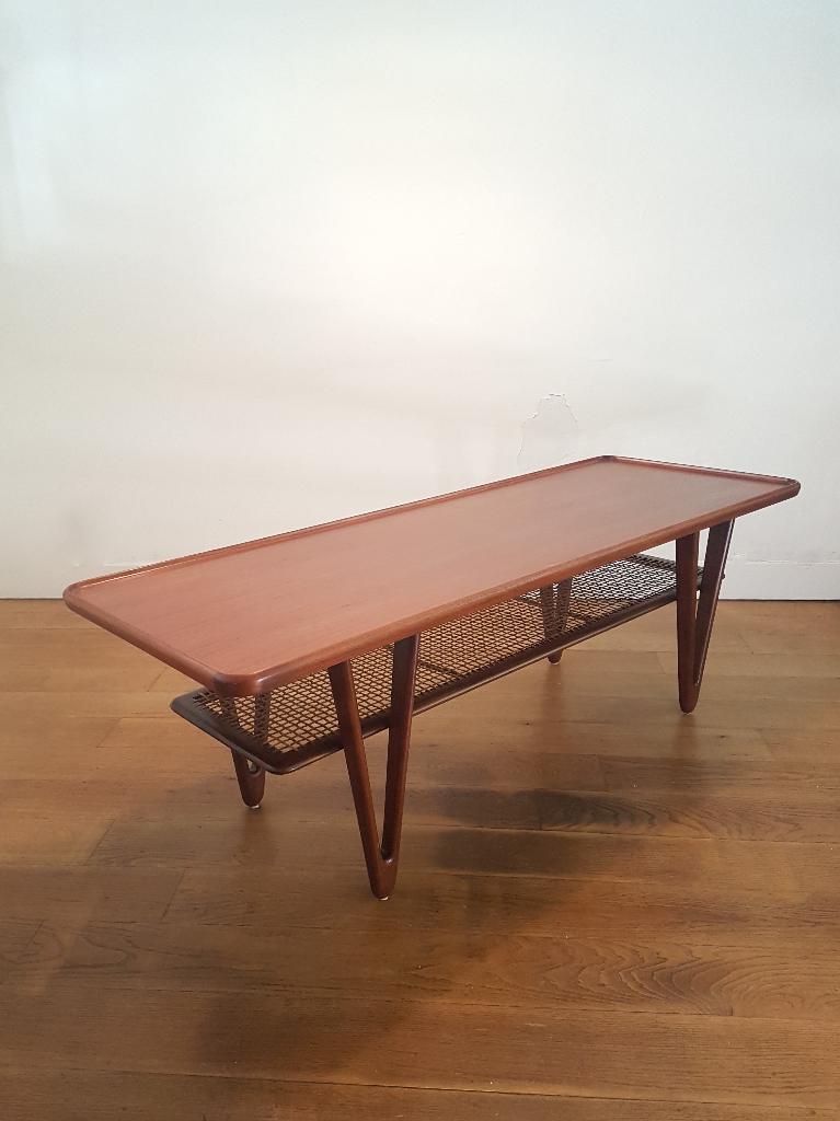 Deense salontafel van Kurt Østervig uit 1950, Huis en Inrichting, Ophalen, Gebruikt, 100 tot 150 cm, Teakhout