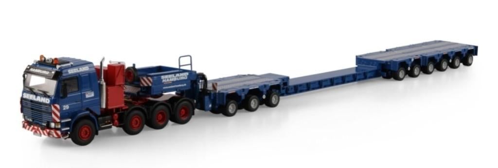 WSI SCANIA 3 SERIES + SCHEUERLE INTERCOMBI - SEELAND, Hobby en Vrije tijd, Modelauto's | 1:50, Nieuw, Bus of Vrachtwagen, Wsi